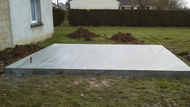 Dalle béton pour chalet en bois