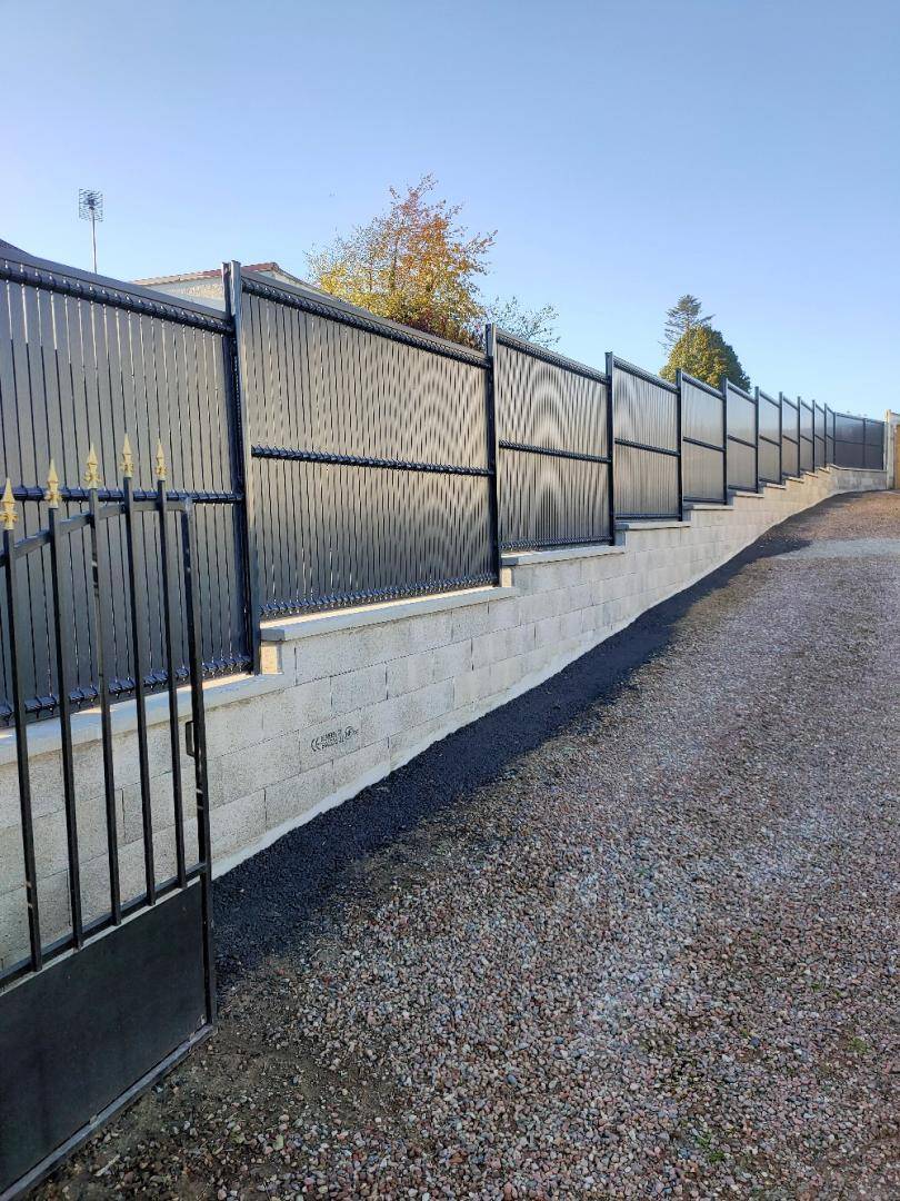 Muret clôture enrobé Vaux Andigny 